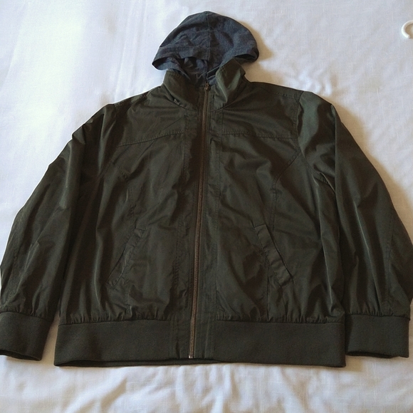 Torrid Anorak green bomber jacket hooded Windbreaker double zipper size 2 /2X - Picture 8 of 14